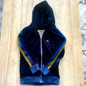Kids (youth) Aviator Nation Velour Zip Up Jacket
